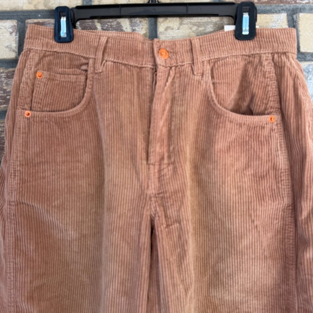We The Free by Free People Good Luck Mid Rise Corduroy Barrel Jeans, NWOT - Picture 6 of 16